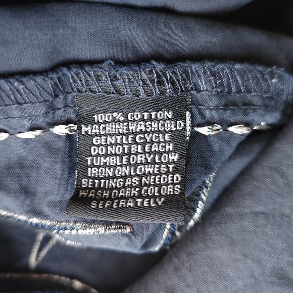 Lamasini Premium Dark Navy Blue Western Rodeo Tribal Print XL Button-down Shirt - Picture 6 of 12